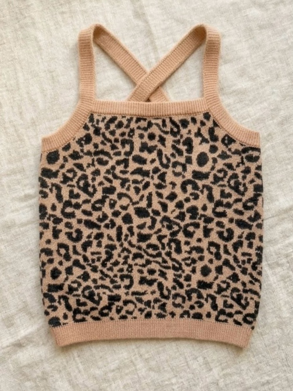 💥4/$15 BTween Baby Girl Leopard Print Sweater Knit Strap Top / Dress - 24 Months